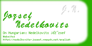 jozsef nedelkovits business card